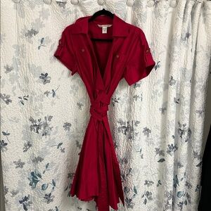 Diane Von Furstenberg Vibrant Pink Wrap Dress